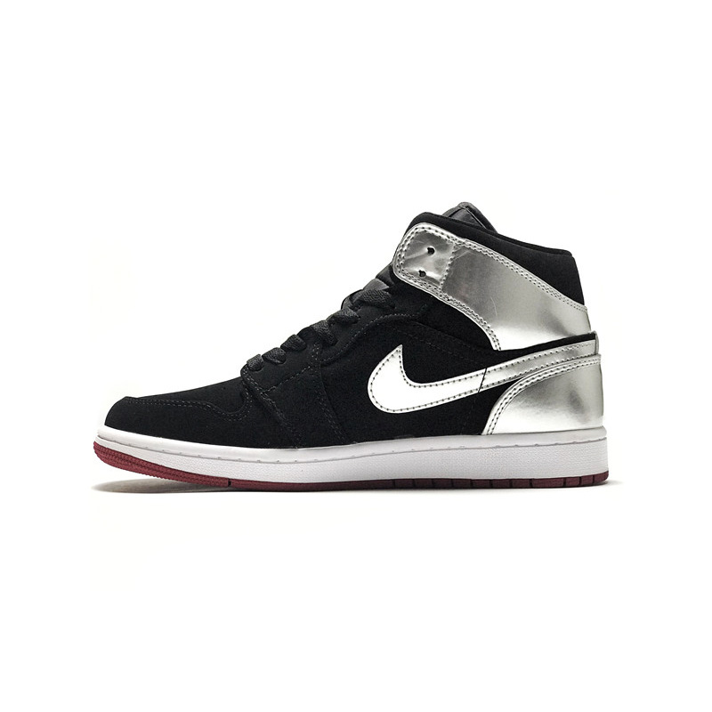jordan1aj1黑银男子中帮运动休闲篮球板鞋跑步鞋554724057