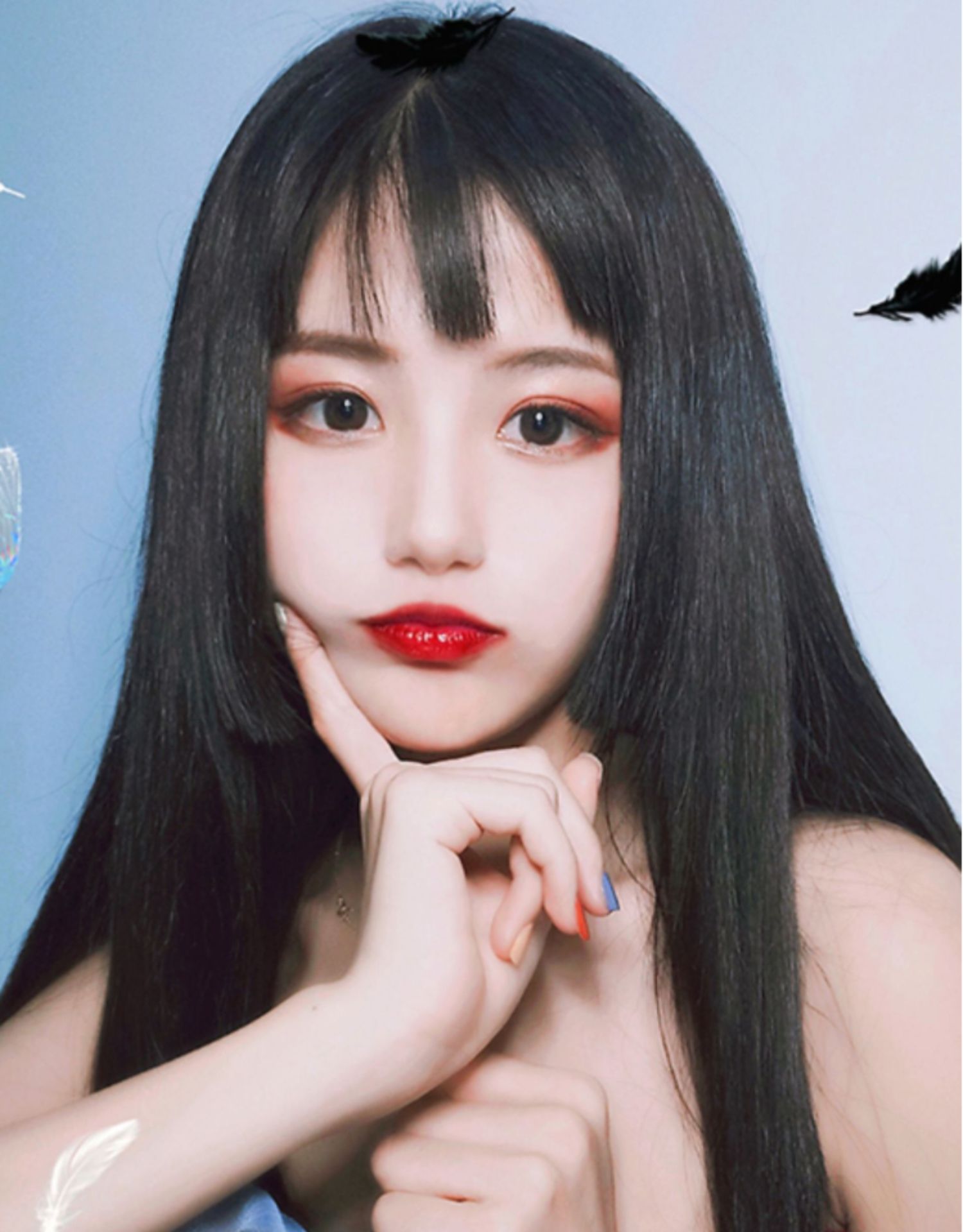 刘海假发女姬发公主切齐留海lolita日系软妹假刘海发际线假发贴片 你