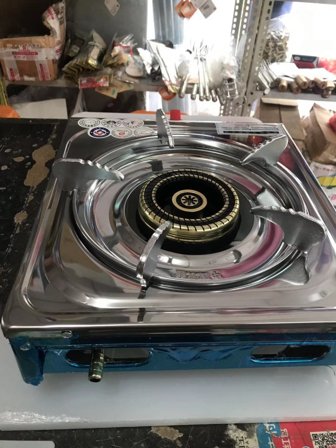 双喜牌液化气煤气灶单灶头台式燃气灶家用节能独火加厚不锈钢旋火