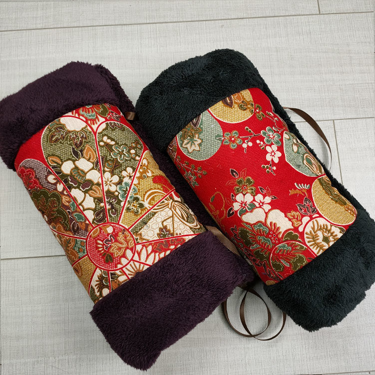 《乌镇蓝印花布 东北大花手捂子怀旧老款暖手筒 保暖手套午睡枕插手