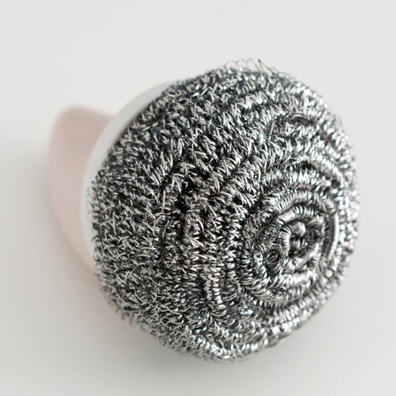 3个装厨房洗碗刷锅钢丝球带手柄不丝铁丝球家用不锈钢清洁球洗