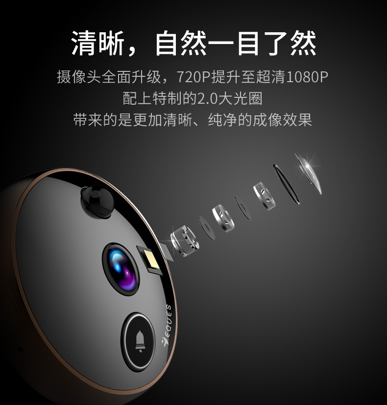 移康智能高端s2叮咚6电子猫眼7英寸屏4gwifi可视门铃防盗监控门镜