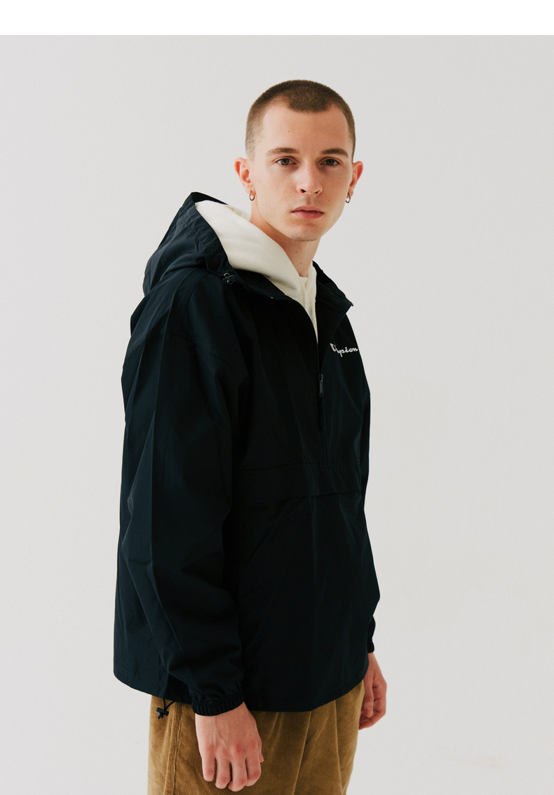 champion冠军2020秋冬新款男士写小logo半拉链夹克外套