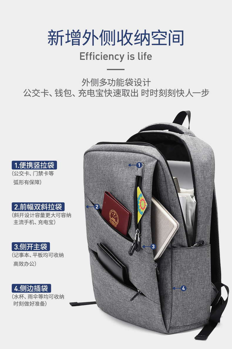 封后(fenghou)旅行包1 fenghou电脑包男双肩包商务笔记本背包男士大