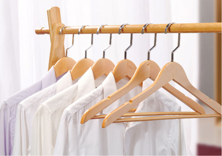 木衣架子挂晒衣架家用衣挂衣柜衣服架木制木质木头服装店简约现代生活