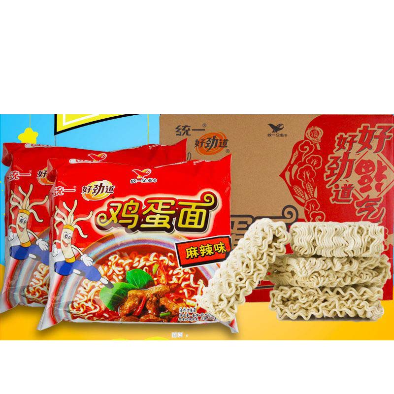 统一好劲道鸡蛋面整箱方便面怀旧干吃面儿时旧版干脆面带料包泡面