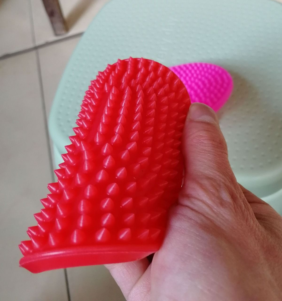 经络刷软硅胶减肥刷腿开背疏通美容院刷魔力刷非洪光经络刷加厚红色