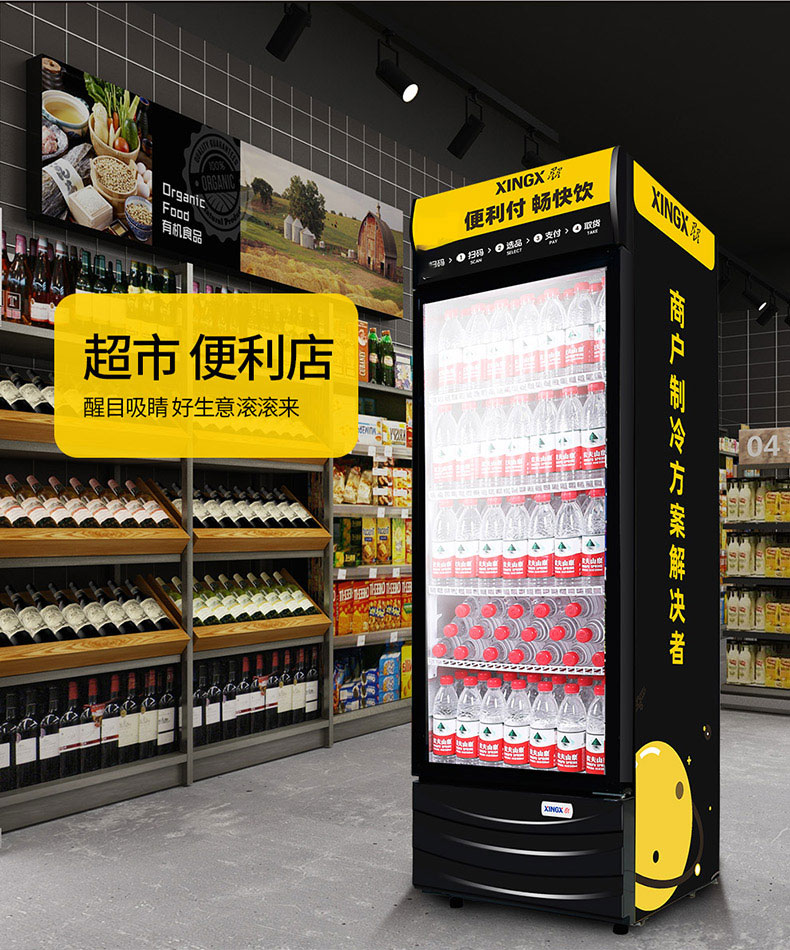 星星(xingx) lsc-288g 288升冰柜 单门立式饮料柜展示柜 啤酒冷藏柜