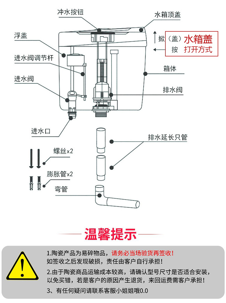 蹲便器水箱进水阀图解图片