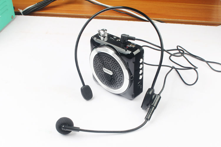 螺纹黑色有线耳麦1个扩音器麦克风可旋转式小蜜蜂耳麦话筒头戴式通用