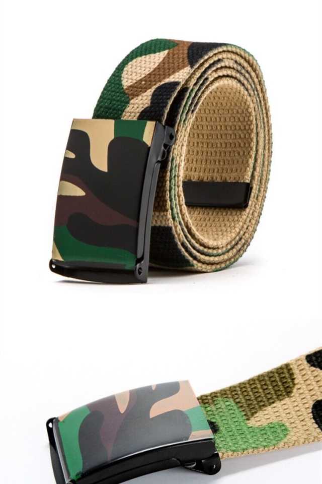 男女通迷彩帆布腰带休闲百搭简约学生青少年作训服军装军训用皮带