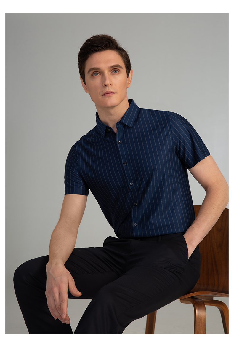 男士商务休闲条纹衬衫21005【价格 图片 品牌 报价】-苏宁易购培罗蒙