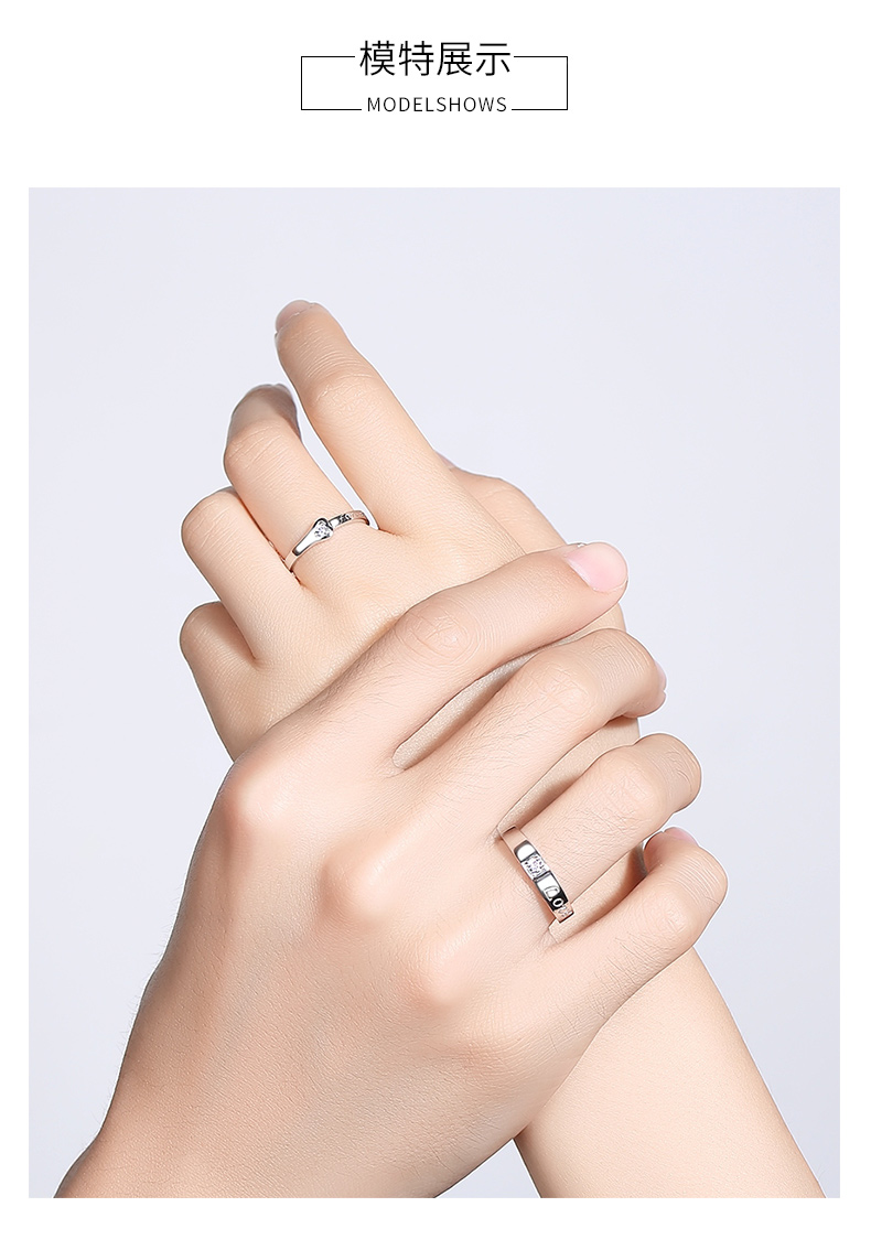 法蔻轻奢品牌情侣戒指女一对纯银对戒原创设计时尚情人节圣诞