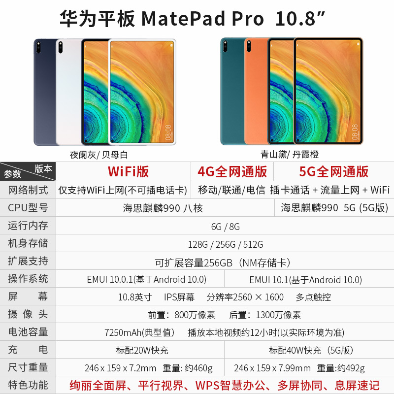 [套餐]华为平板matepad pro 10.