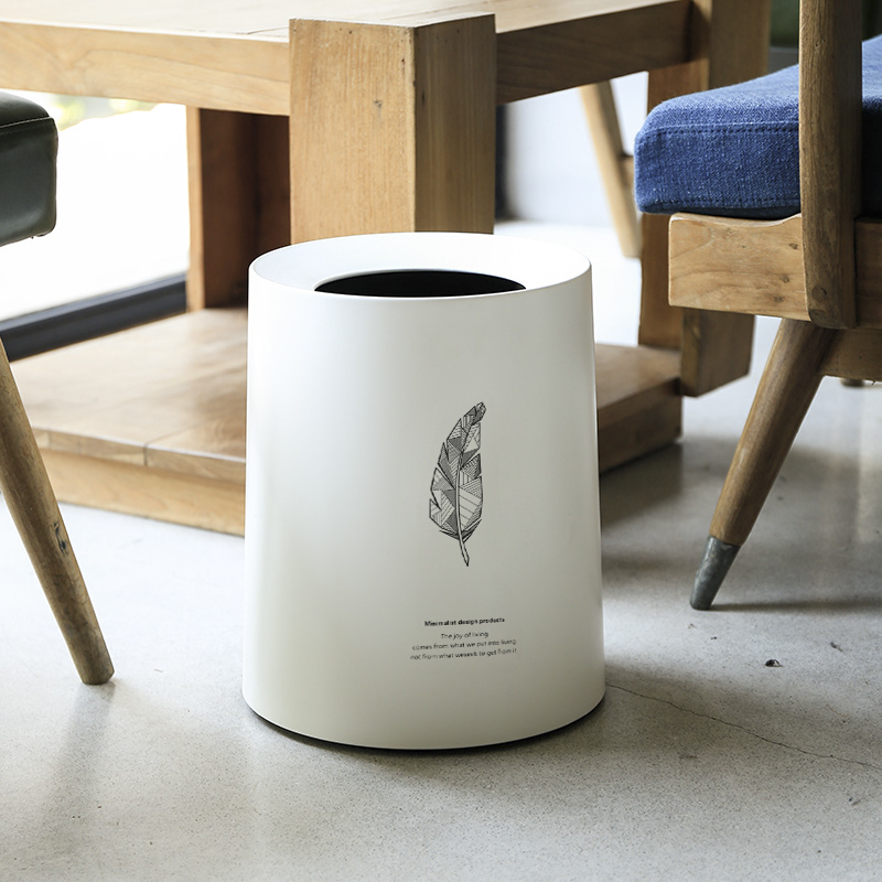 北欧风家用客厅卧室卫生间简约无盖纸篓垃圾桶塑料简约纸篓