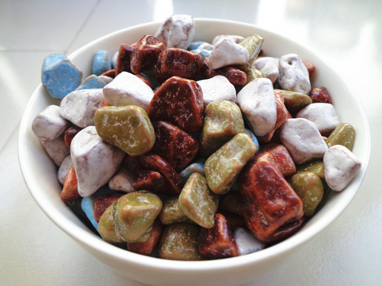 石头糖巧力味酸奶味混合味彩色奶糖