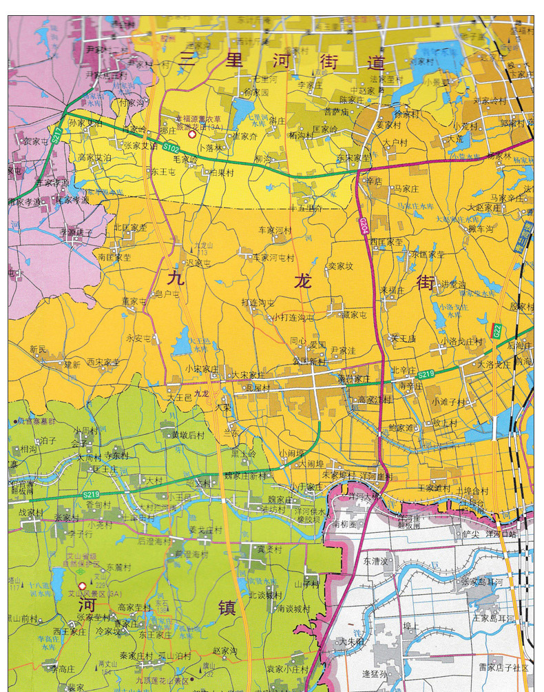 [諾森正版]2019新版 膠州市地圖 青島市各區市地圖系列 108cm*76cm