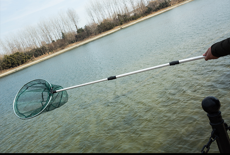 zxz抄网不锈钢 不锈钢抄网捞鱼网兜鱼抄网杆头折叠加厚收缩鱼具【价格