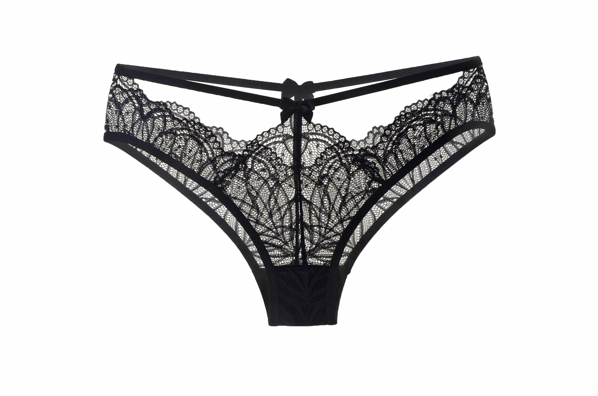 入谜法式性感镂空蕾丝丁字裤后交叉t裤女士内裤裆底卓思哲