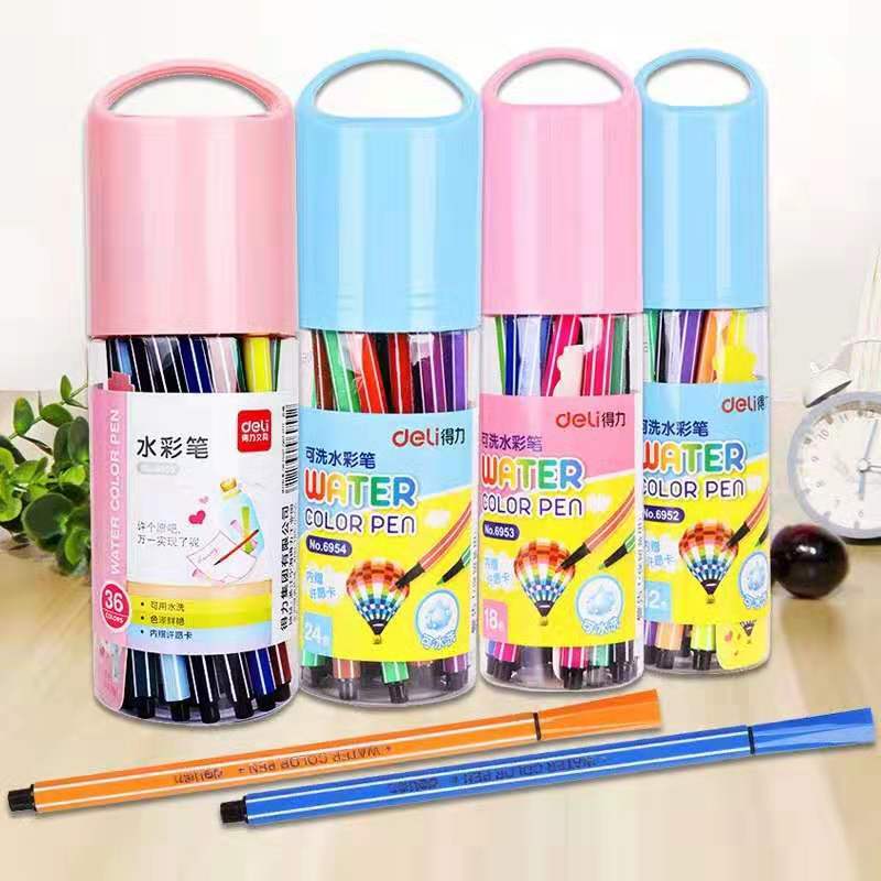 得力(deli)办公文具6953 得力6953许愿瓶水彩笔 蓝【价格 图片 品牌