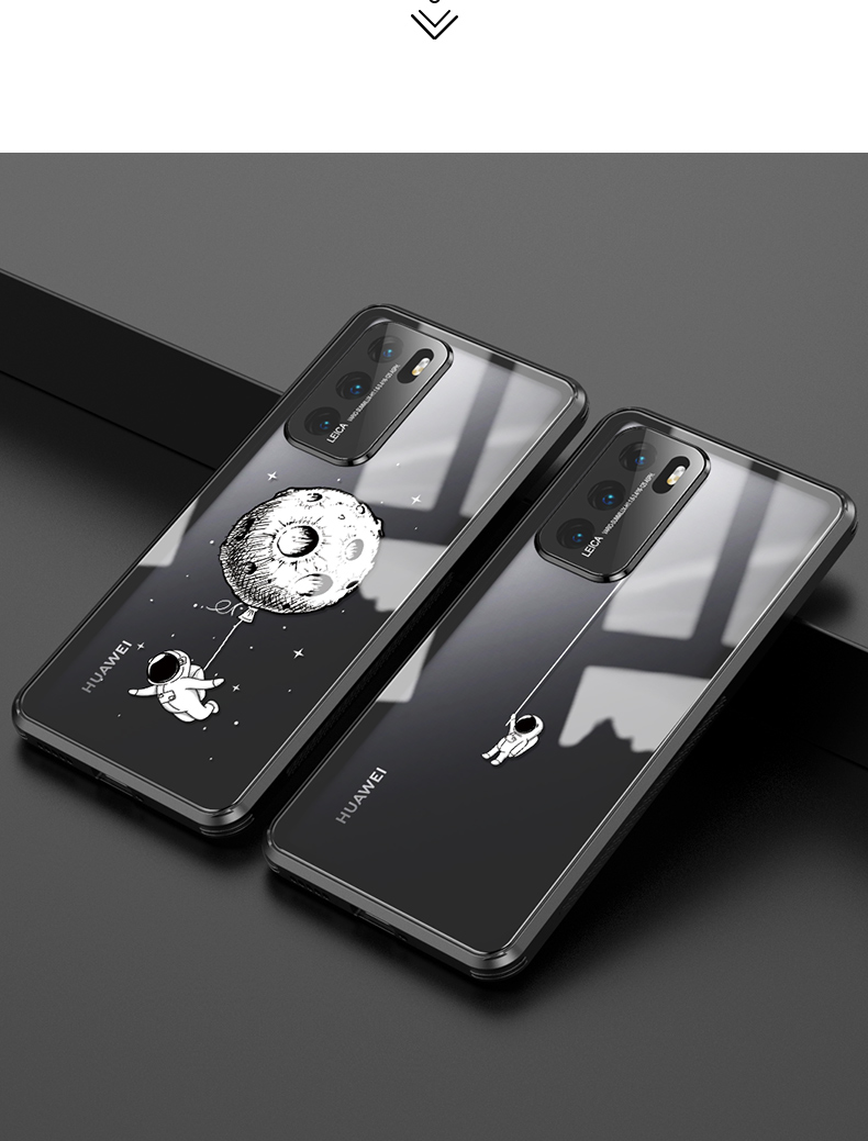 火豹适用华为p40手机壳p40透明玻璃5g软硅胶个性创意por版潮牌p4o网红