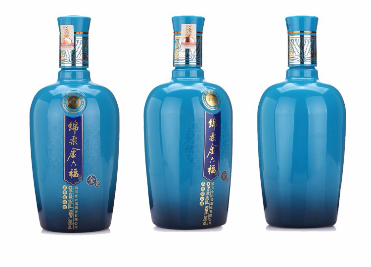 金六福绵柔金瓷36度500ml单瓶浓香型纯粮白酒喜宴用酒寿宴喜酒国产