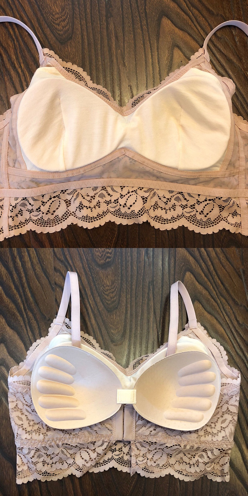 蕾丝内衣镂空透气裹胸美背聚拢文胸吊带打底背心舒适胸罩fishbasket