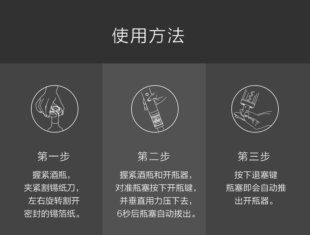 红酒开瓶器使用方法(红酒开瓶器使用方法塑料旋转)