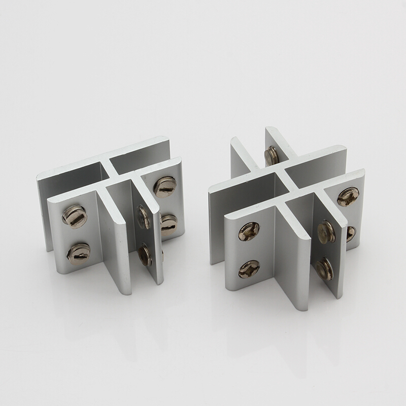 超级新品 玻璃夹子固定托直角 铝合金玻璃夹固90度形十字夹子直角连接