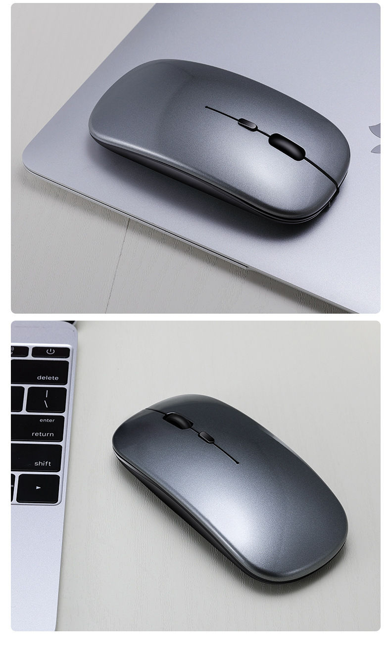 电脑无线可充电鼠标静音蓝牙手机笔记本办公接收器鼠标苹果联想