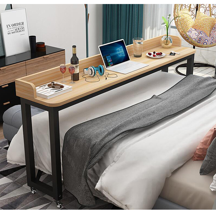 欧若凡跨床桌可移动床上书桌多功能双人长方形台式电脑桌家用懒人床边
