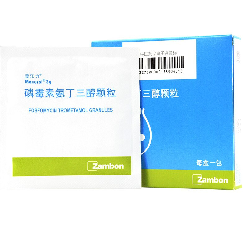 美乐力磷霉素氨丁三醇颗粒3g1包盒