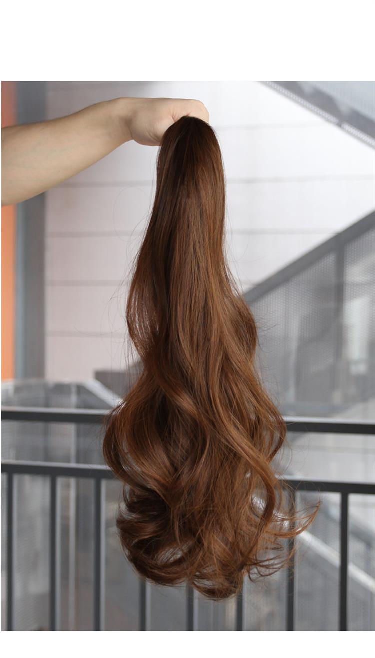 假发马尾绑带式假发女长发抓夹式高马尾辫长卷发大波浪梨花卷马尾