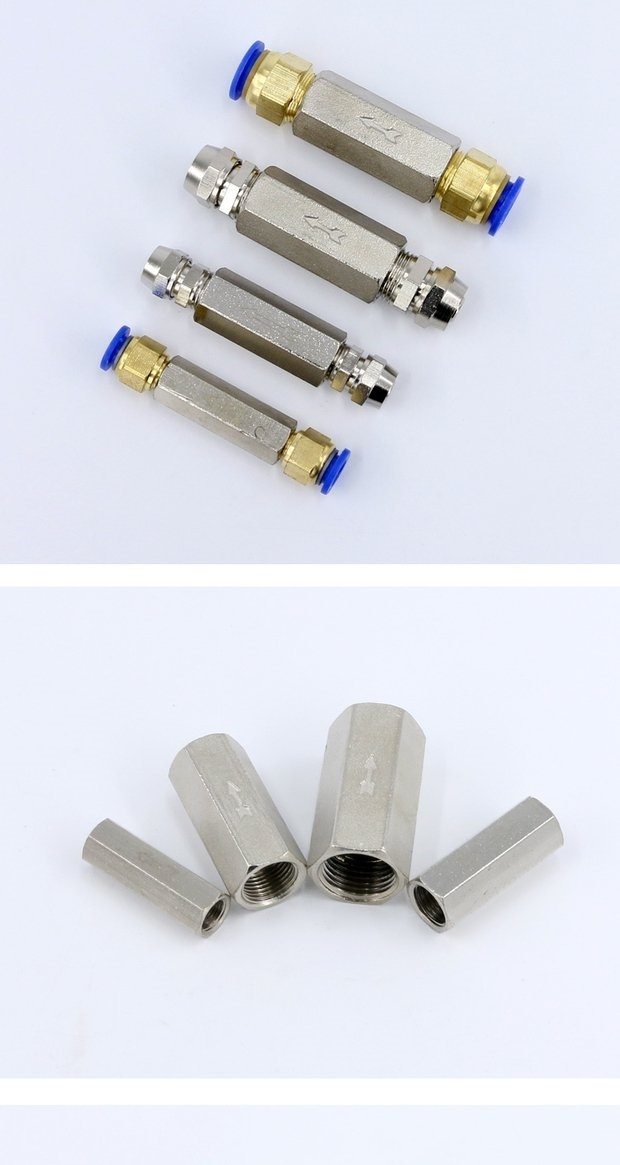 定做单向止回气阀气动气管气体液压空压机单项阀配件自吸泵4四分家用