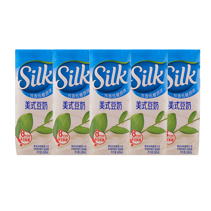 价蒙牛silk美式豆奶牛奶营养早餐奶饮品饮料245ml5盒