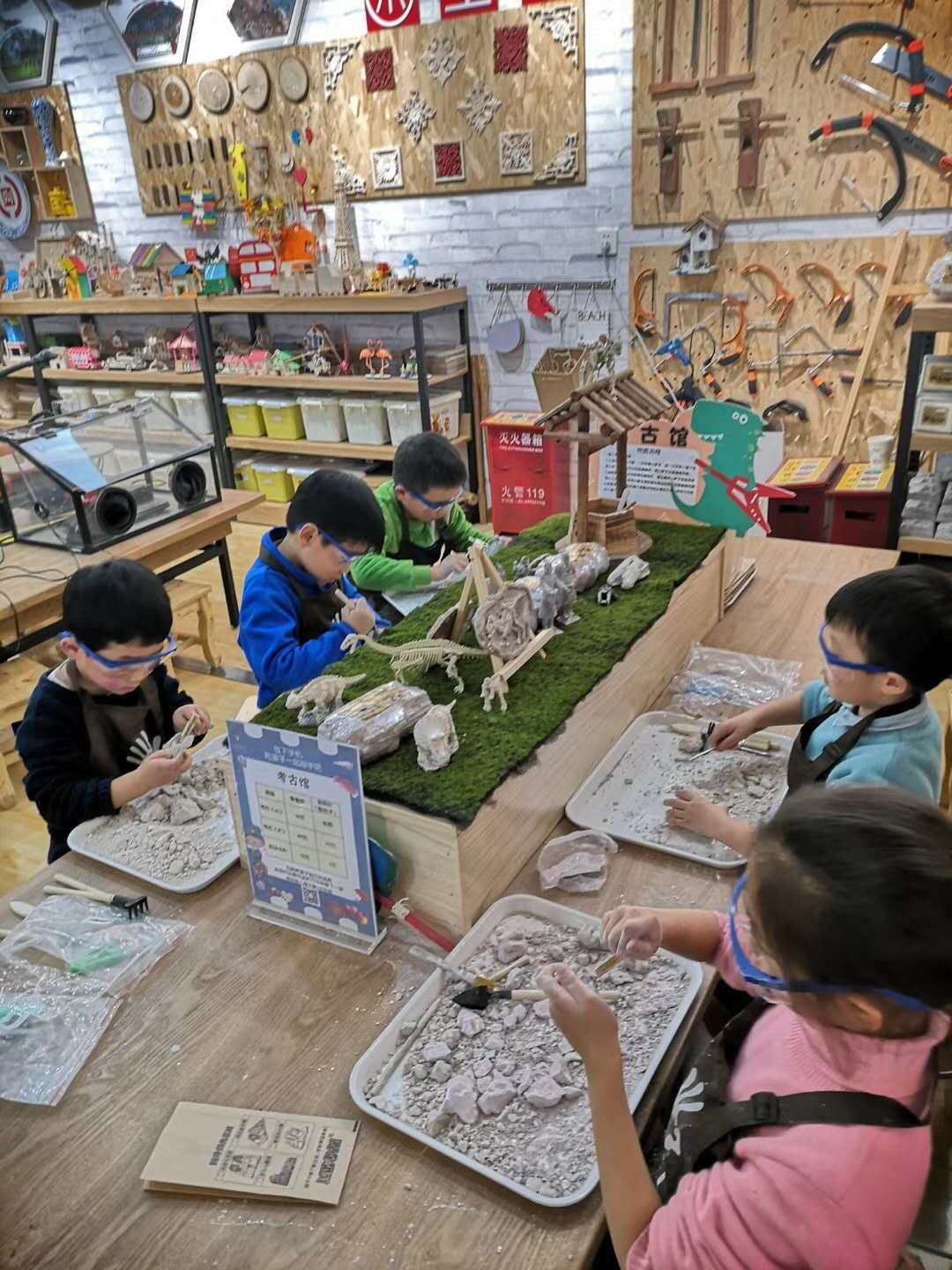 考古挖掘玩具diy儿童益智手工制作材料包7岁恐龙化石拼装模型男孩雷龙
