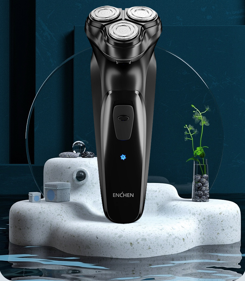 当日发映趣电动剃须刀男士刮胡刀充电式三刀头家用小米黑便携轻便胡须