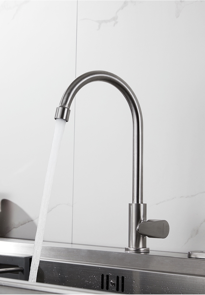 知渡龙头02 304不锈钢厨房水龙头家用知渡洗菜盆龙头冷热水槽洗手池全