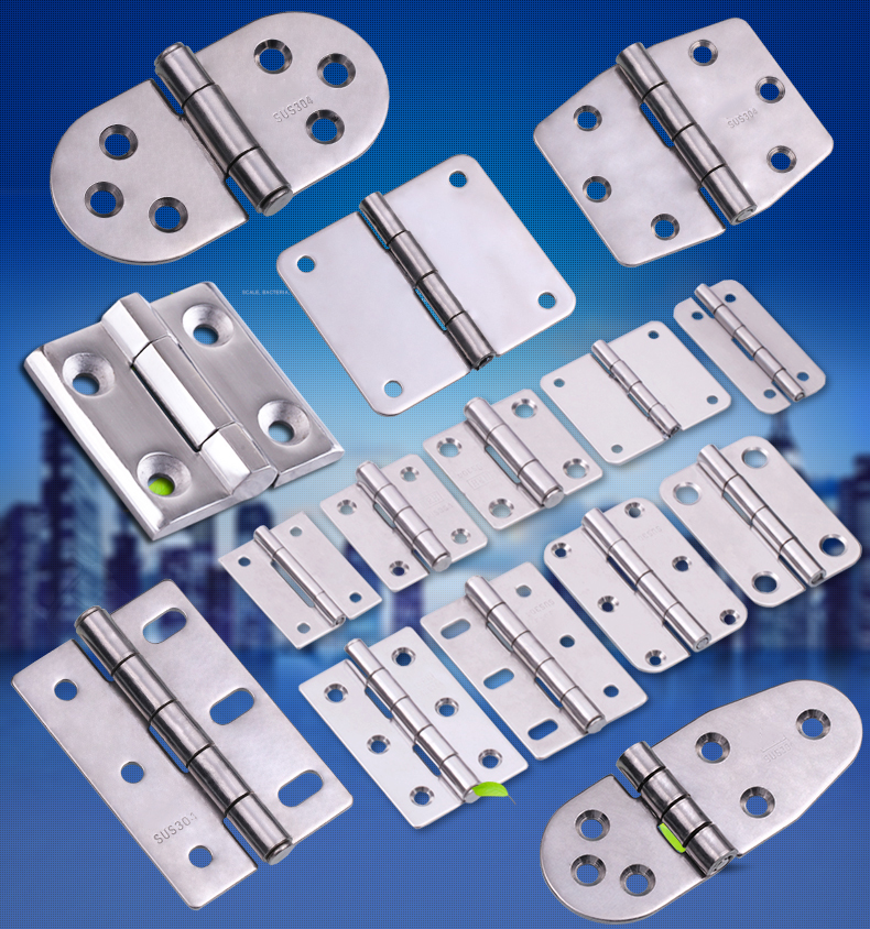 不锈钢合页加厚重型铰链90度直角折叠五金折页360平开180