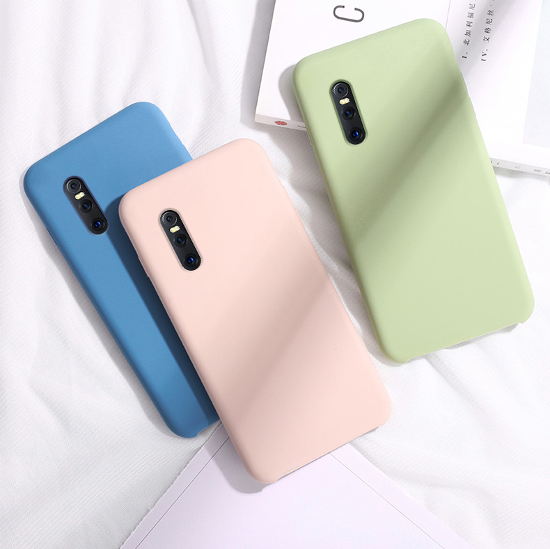 火豹适用vivoi纯色男女款硅胶液态手机壳vivoz5简约防摔保护套