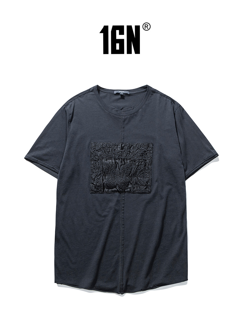 七匹狼旗下16n官方16emenord男士休闲时尚潮流款t恤宽松流行圆领