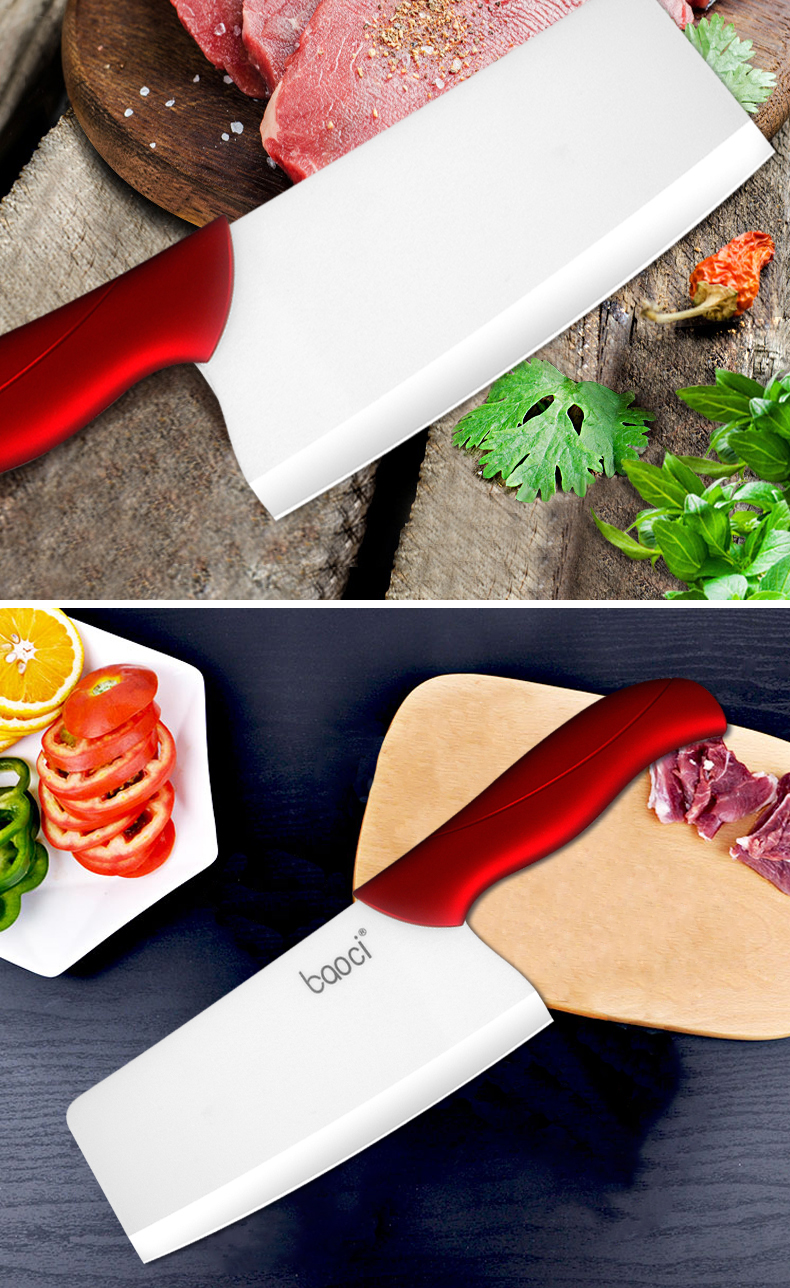刀具菜刀宝瓷陶瓷刀菜刀家用厨房大号切片刀锋利切肉刀宝宝辅食刀具