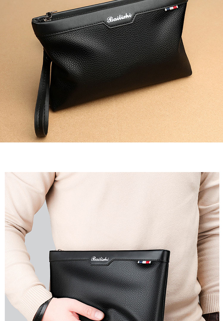 新款男士手包大容量手拿包休闲男士钱包手抓包莎丞