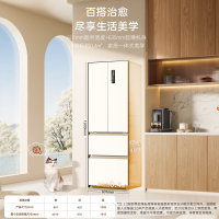 美菱(MeiLing)小确杏401升法式冰箱小户型家用底部散热60cm宽超薄窄门嵌入式风冷政府补贴BCD-401WFP9