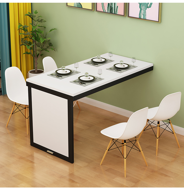 逸家伴侣折叠桌餐桌小户型家用简约厨房作台伸缩隐形壁挂墙桌吧台桌