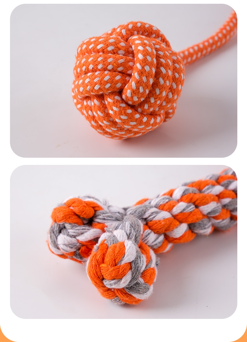 狗狗玩具狗咬绳中型犬柯基耐咬武速达磨牙狗狗拔河玩具绳结编织啃咬