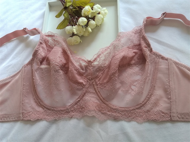 七斓大号大罩杯女士内衣蕾丝性感透明大码文胸加肥加大200斤胖mm胸罩