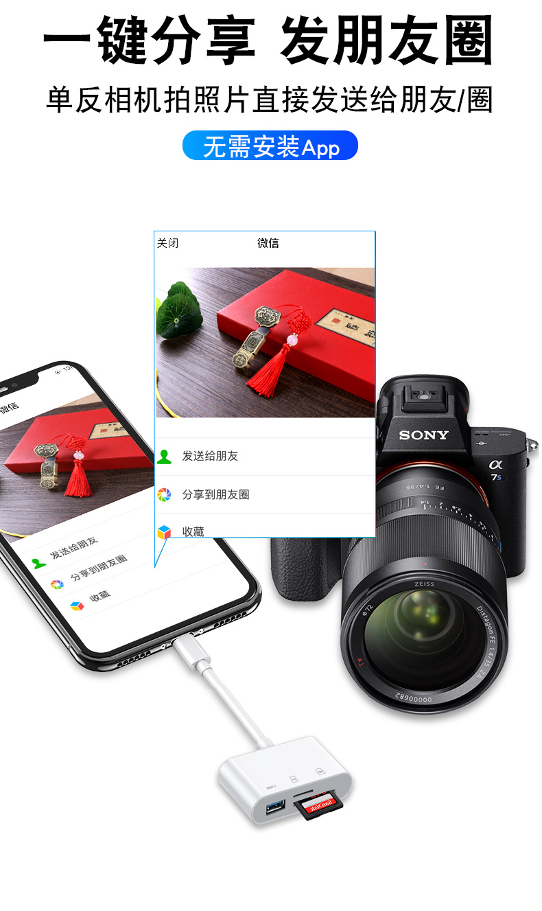 直传器typec苹果手机读安卓typec专用转换器typec转cftfsd卡接口usb30