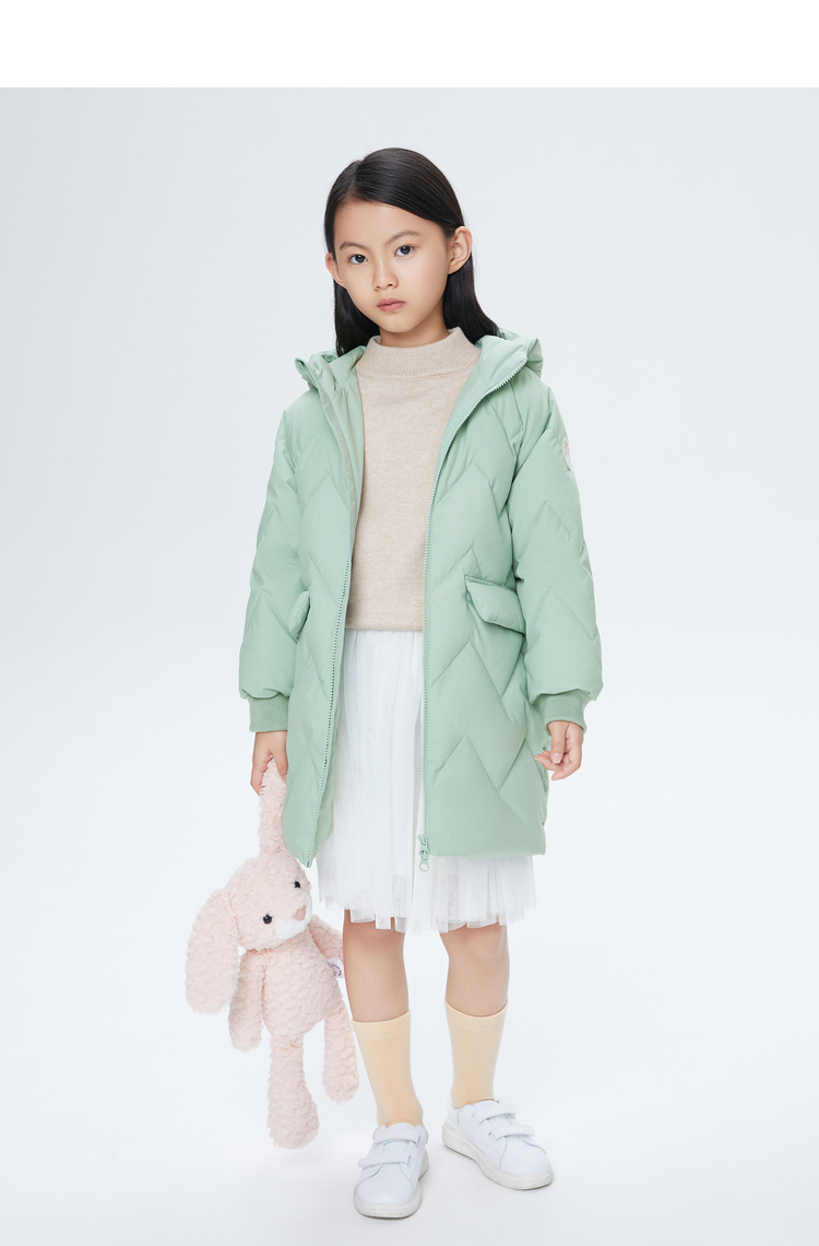 波司登(bosideng)儿童羽绒服 波司登2020年新款儿童童装中长款羽绒服
