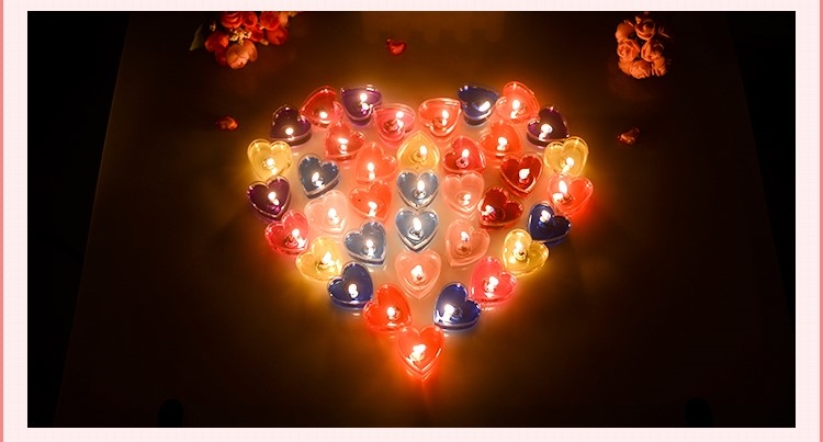 心形蜡烛爱心蜡烛浪漫创意生日布置蜡烛无烟果冻心形蜡烛香薰蜡烛表白